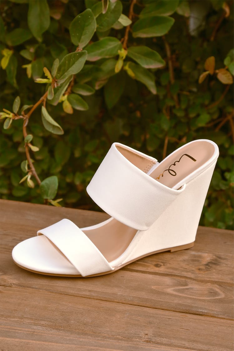 White Sandals - White Wedge Sandals - Wedge Sandals - Lulus
