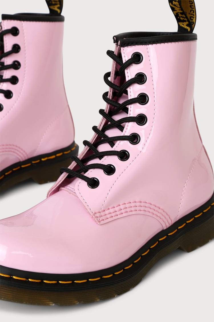 Dr. Martens 1460 Pale Pink - Smooth Leather Boots - Pink Docs - Lulus