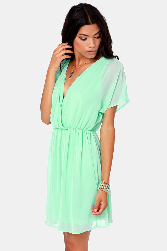 Pretty Mint Green Dress - Chiffon Dress - $41.00 - Lulus