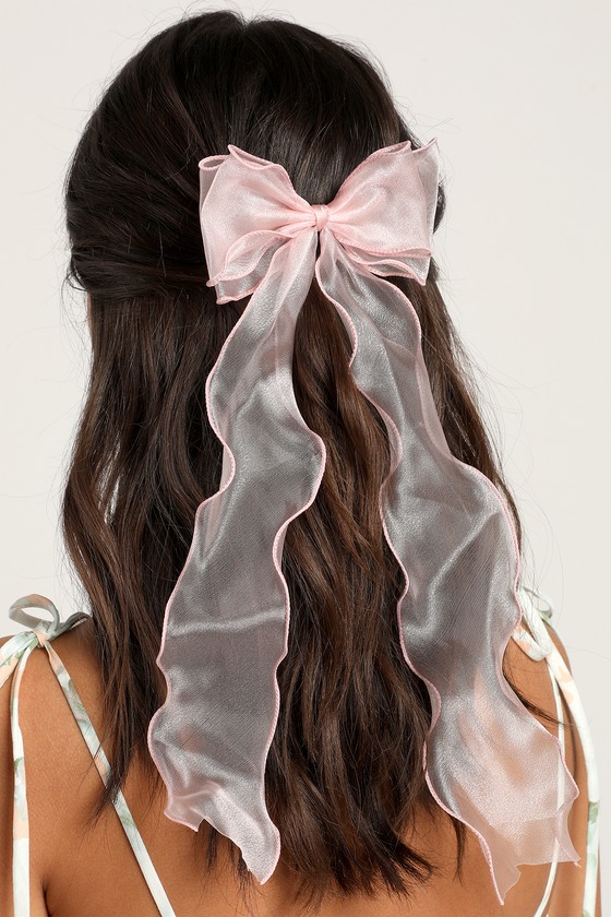 Sweet as Love Pink Organza Oversized Hair Bow