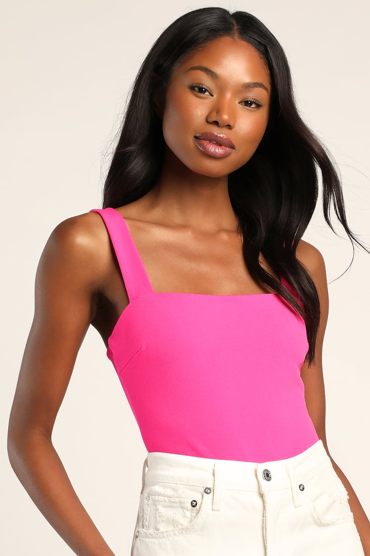 Cute Bodysuit - Sleeveless Bodysuit - Hot Pink Bodysuit - Lulus