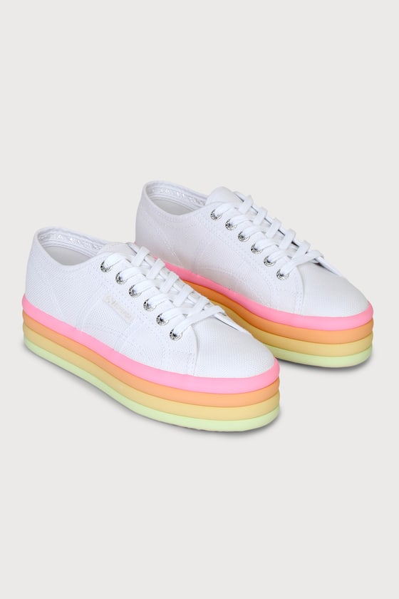 Superga platform outlet pink