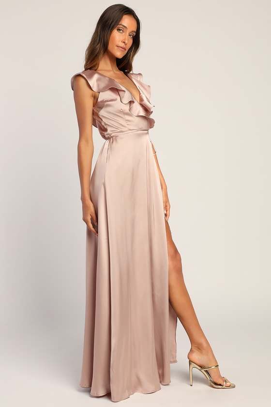 Lulus taupe clearance bridesmaid dress