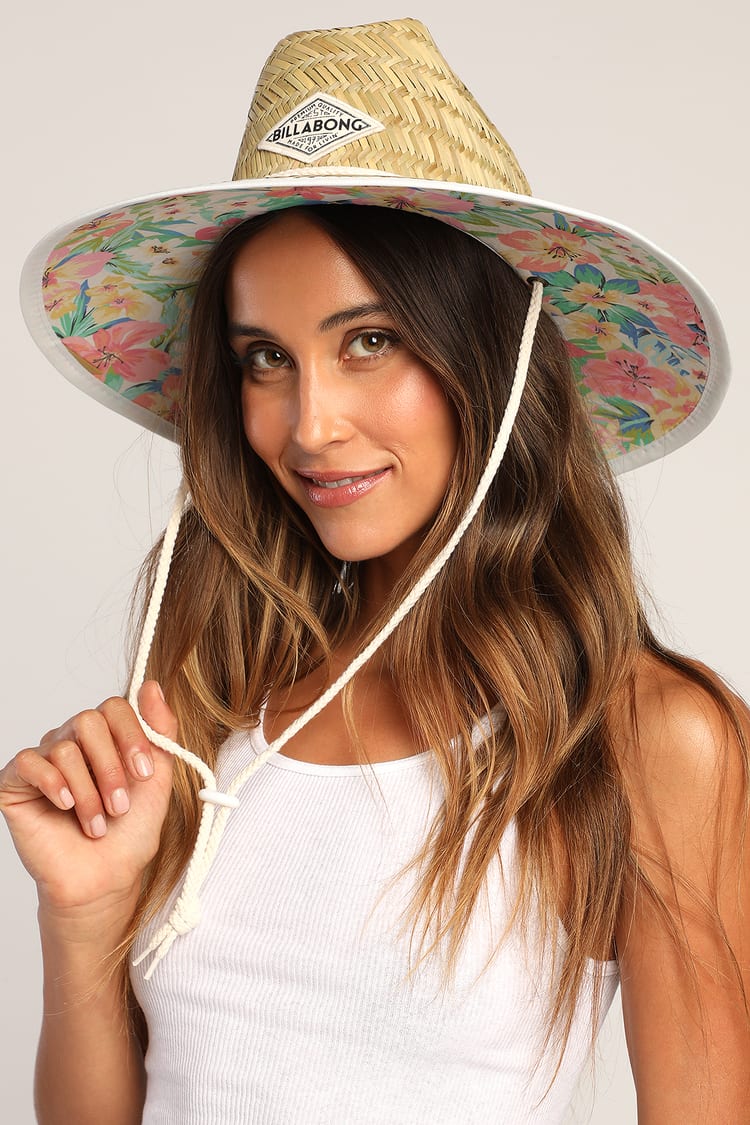 Billabong Tipton Lifeguard Hat - Straw Hat - Floral Sunhat - Lulus