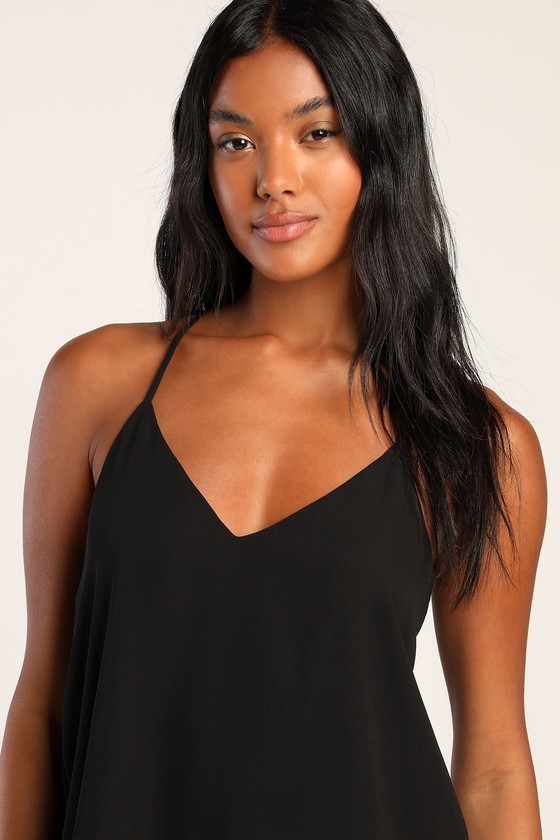 Black best sale chiffon cami