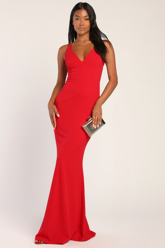 Sexy Red Maxi - Strappy Back Dress - Red Backless Gown - Lulus