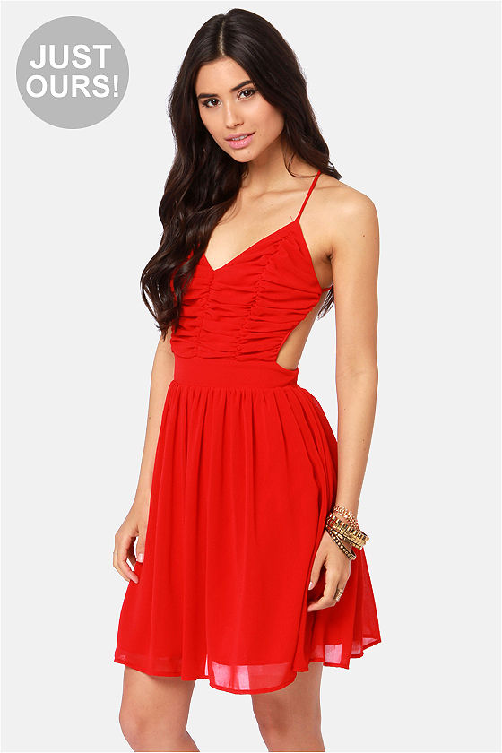 Pretty Red Dress - Backless Dress - $45.00 - Lulus