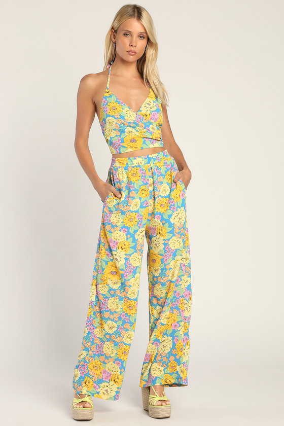 floral summer pants