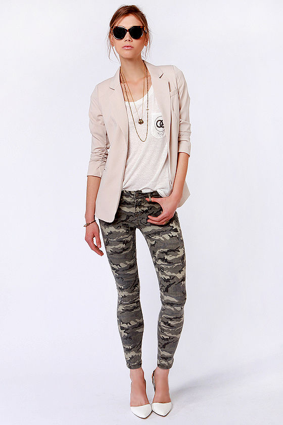 Cute Camo Print Jeans - Skinny Jeans - Mid Rise Jeans - $45.00 - Lulus