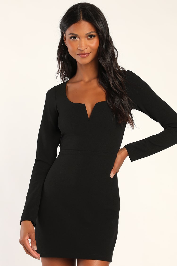 Black Backless Mini Dress - Bodycon Dress - Open Back Mini Dress - Lulus