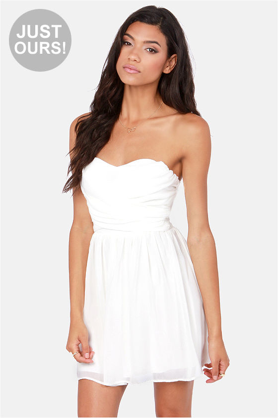 Lovely Strapless Dress - Ivory Dress - Party Dress - $49.00 - Lulus