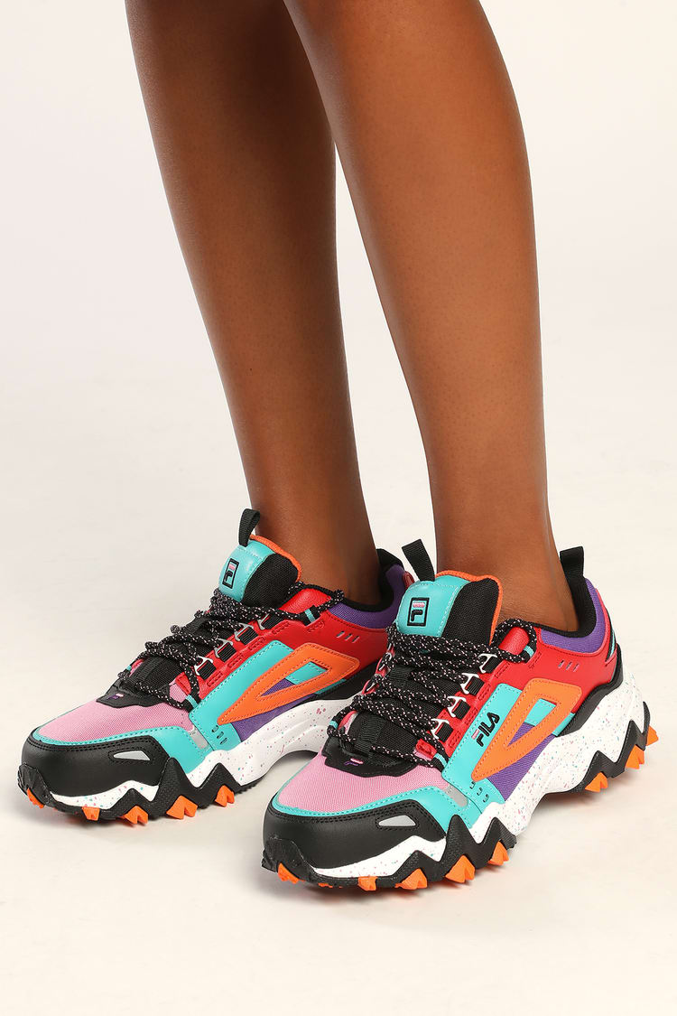 FILA Oakmont TR - Multi Chunky Sneakers - Color Block Sneakers - Lulus