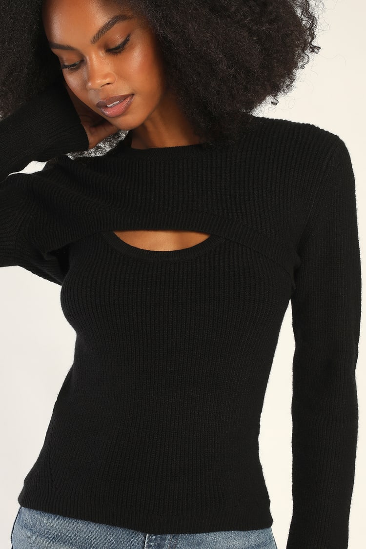 Black Knit Sweater Set - Shrug Sweater Set - Knit Tank Set - Lulus