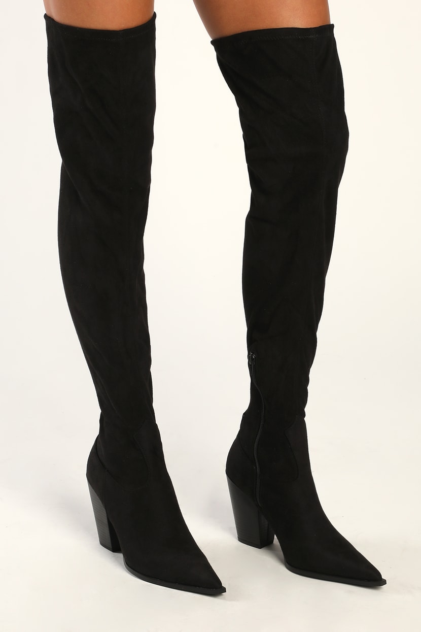 Lulus Over The Knee Pointed-Toe Boots