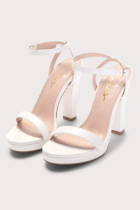 White platform 2025 high heels