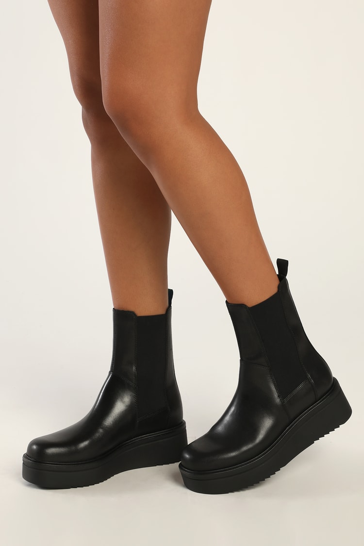 Vagabond Tara Boots - Flatform Boots - Genuine Leather Boots - Lulus