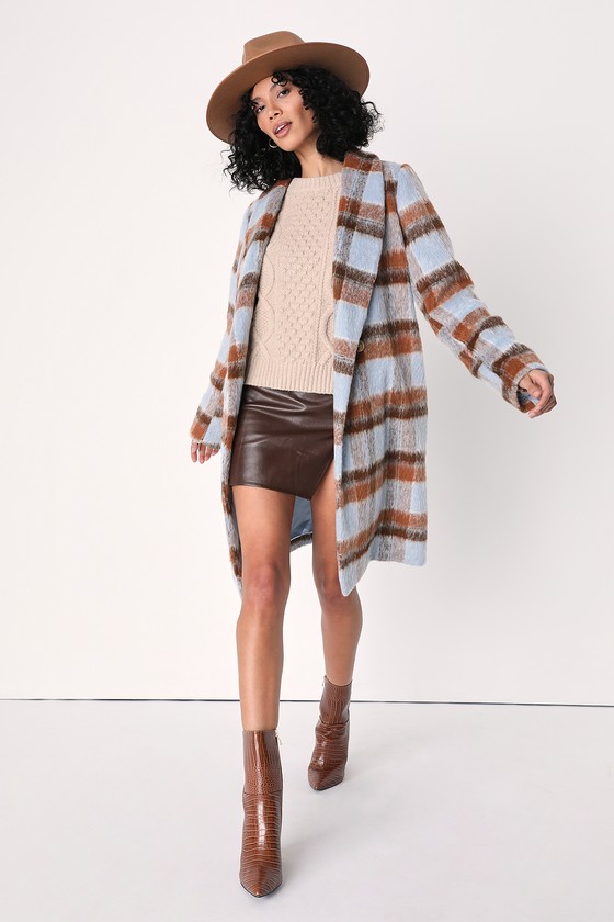 Plaid clearance winter coat