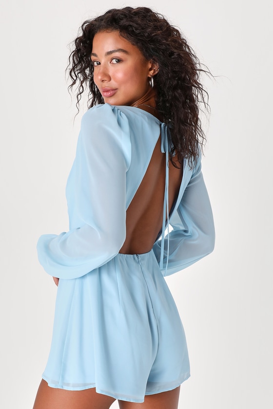 Light store blue rompers