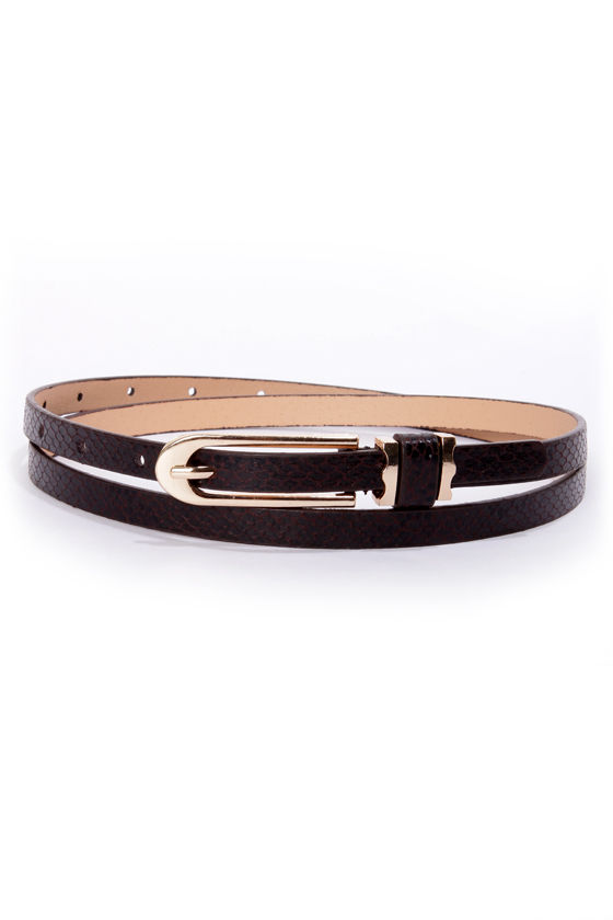 Cute Black Belt - Snakeskin Belt - Skinny Belt - $11.00 - Lulus