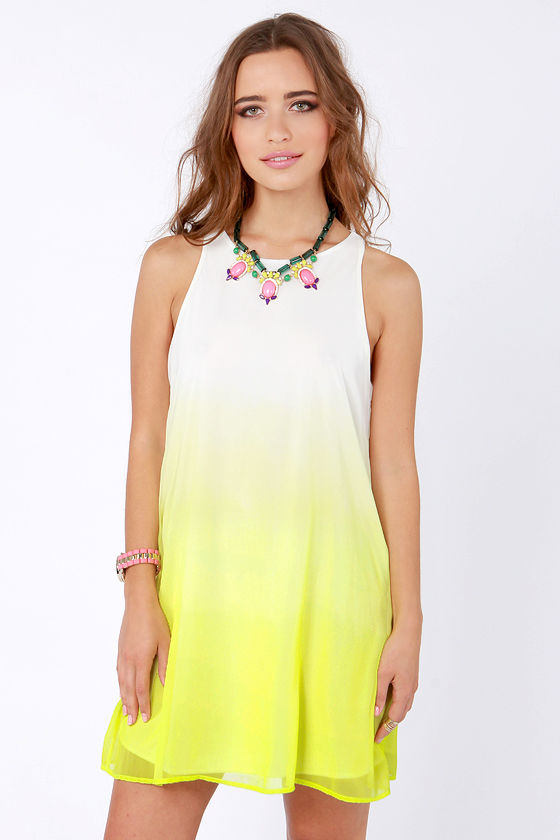 Cute Yellow Dress - Ombre Dress - Shift Dress - $43.00 - Lulus