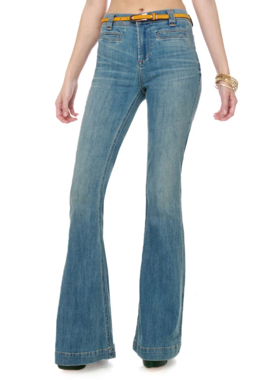 Dittos Amy Jeans - Light Wash Jeans - High Rise Jeans - Flare Jeans -  $89.00 - Lulus