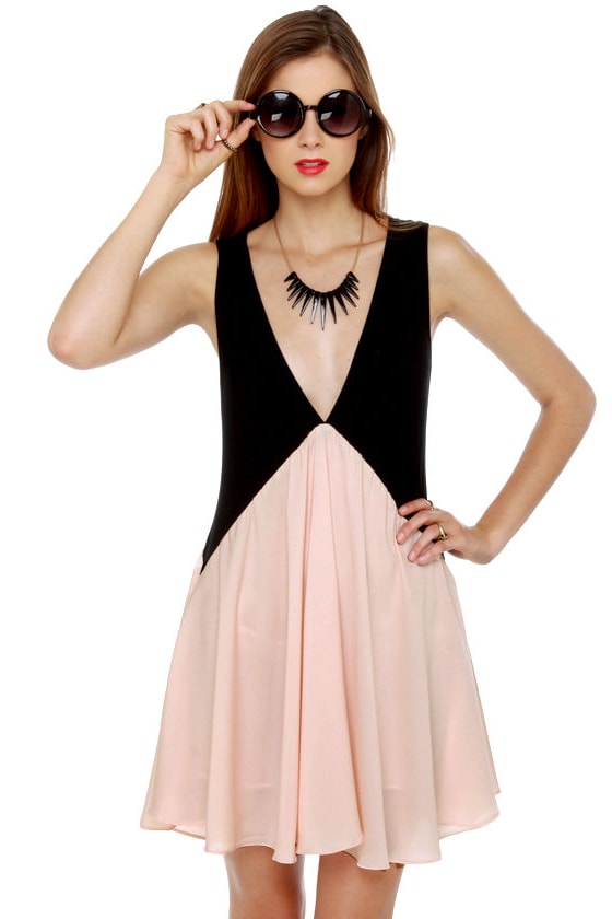 Cute Black Dress Cute Pink Dress Sleeveless Dress 8800 Lulus