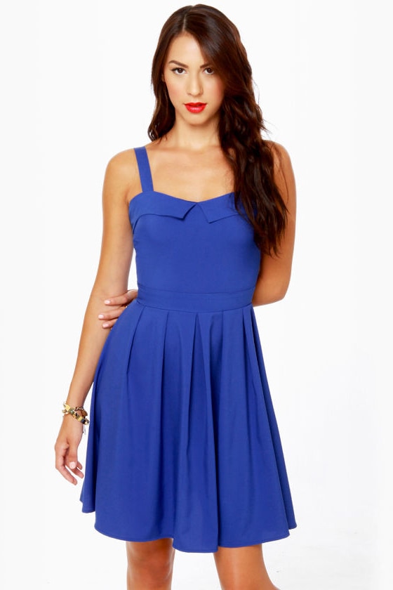 Pretty Blue Dress - Sleeveless Dress - Royal Blue Dress - $38.00 - Lulus