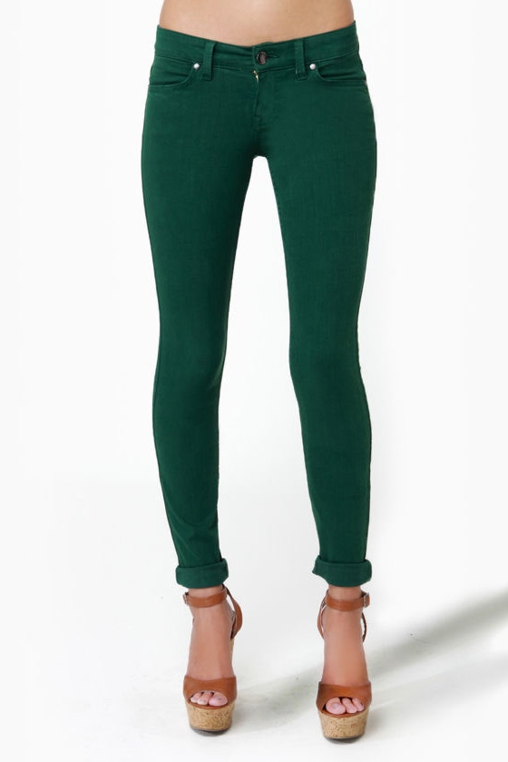 green jeggings womens