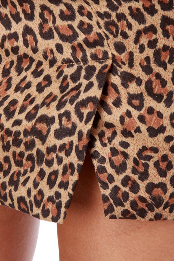 Cute Leopard Print Skirt - Mini Skirt - Pencil Skirt - $25.00
