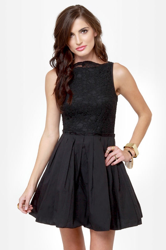 Lovely Black Dress - Lace Dress - $47.00 - Lulus
