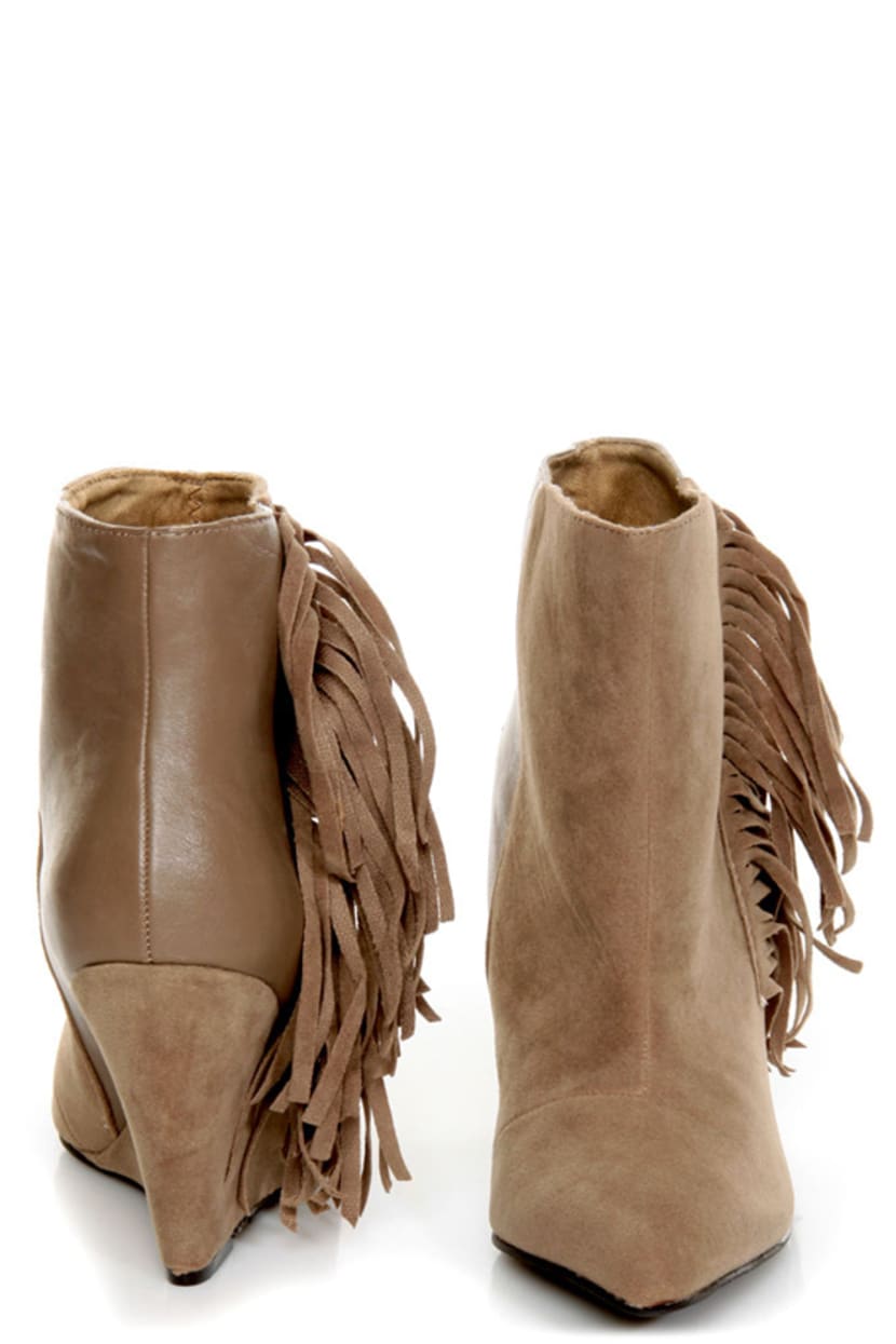 Qupid on sale fringe booties