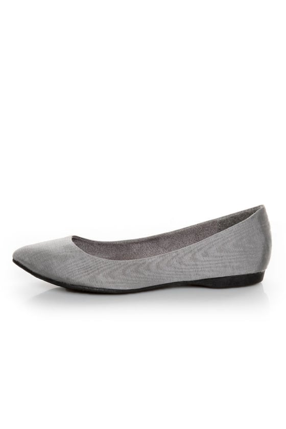 Rocket Dog Chamay Grey Watered Silk Pointed Flats - $47.00 - Lulus