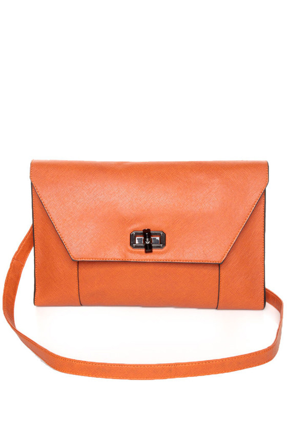 Cute Orange Clutch - Envelope Clutch - Orange Purse - Orange Handbag ...